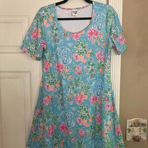Disney Lilly Pulitzer Dress Sz M - Short sleeve-Pockets-NEW